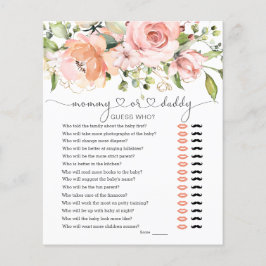 Raten Sie mal, wer Baby Shower Game Blumengrün