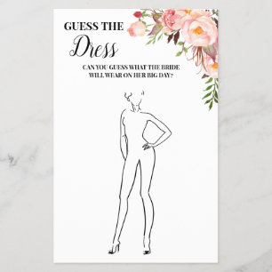 Raten Sie mal, wie das Dress Brautparty rosa Spiel Flyer