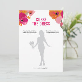Raten Sie mal, wie die Dress Brautparty Game Card  Einladung