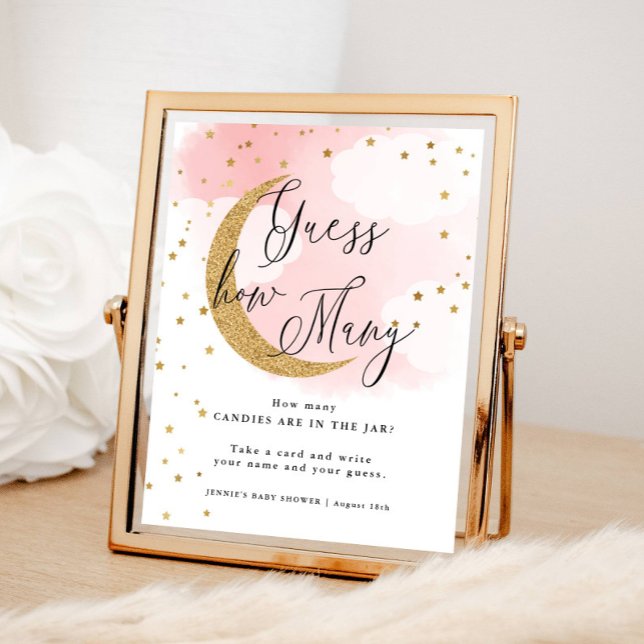 Raten Sie mal, wie viel Rosa über dem Mond-Baby-Du Poster (Von Creator hochgeladen)