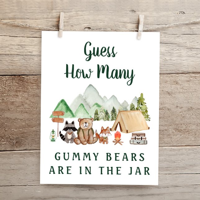 Raten Sie mal, wie viele Bären Woodland Baby Showe Poster (Von Creator hochgeladen)
