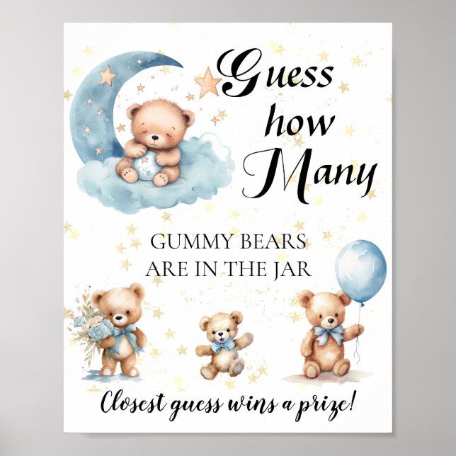 Raten Sie mal, wie viele Gummibärenschaukeln ein S Poster (Vorne)