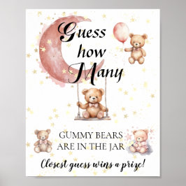 Raten Sie mal, wie viele Gummibärenschaukeln ein S Poster