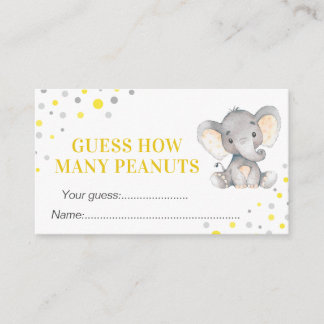 Raten Sie mal, wie viele Peanuts Babydusche Geburt Begleitkarte
