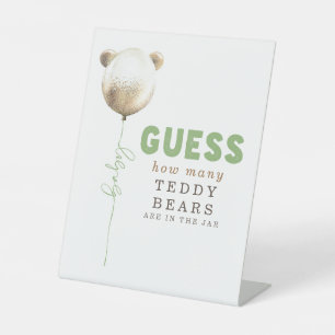 Raten Sie mal, wie viele Teddy Bears - Babydusche Sockelschild