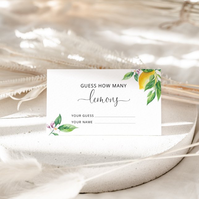 Raten Sie mal, wie viele Zitronen in einem Bridal- Begleitkarte (Von Creator hochgeladen)