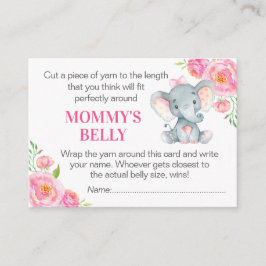 Raten Sie Mommys Game Card Elephant Baby Shower Begleitkarte