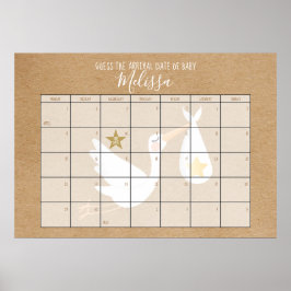 Ratet mal, wann das Baby Shower Game am richtigen  Poster
