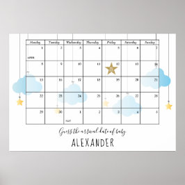 Ratet mal, wann Wolken das Baby Shower Game ersche Poster