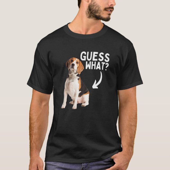 Ratet mal, was Beagle Hintern Jagd Hunde Besitzer  T-Shirt (Vorderseite)