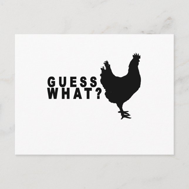 Ratet mal was Chicken Hintern T Shirt.png Postkarte (Vorderseite)