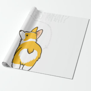 Ratet mal, was Corgi Hintern Funny Welsh Corgi Kos Geschenkpapier