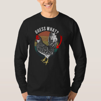 Ratet mal, was für ein Hähnchen Hintern Retro Witz T-Shirt