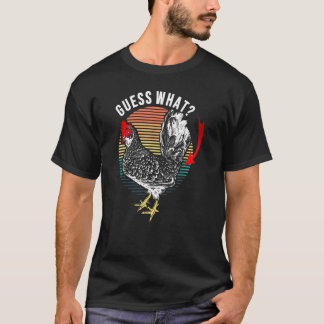 Ratet mal, was für ein Hähnchen Hintern Retro Witz T-Shirt