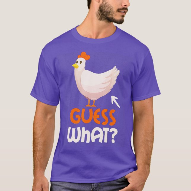 Ratet mal was Hühnchen Hintern Funny Chicken Lover T-Shirt (Vorderseite)