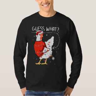 Ratet mal, was Hühnchen Hintern Weihnachts Sweater T-Shirt