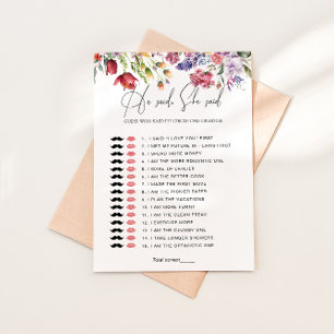 Ratet mal, wer es gesagt hat, florale Brautparty-S Einladung