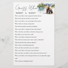 Ratet mal, wer Mama oder Papa die Duschspielkarte 