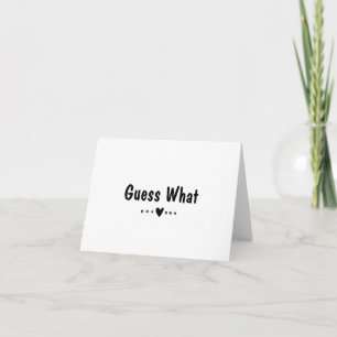 Ratet was Announcement Card Pregnancy New Job Karte