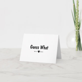 Ratet was Announcement Card Pregnancy New Job Karte