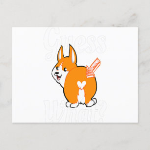 Ratet, was Corgi Hintern Dog liebt Ankündigungspostkarte