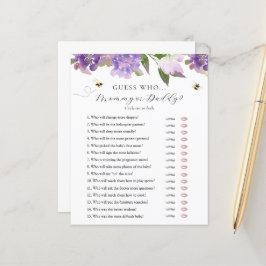 Ratet, wer Mama oder Daddy Baby Shower Spielkarte