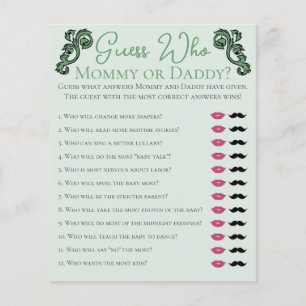 Ratet, wer Mommy oder Daddy Irish Baby Shower Game