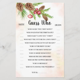 Ratet Wer Weihnachts Brautparty Game Card Flyer