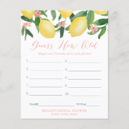 Ratet, wie alt Foto Game für Bridal / Co-Dusche Flyer