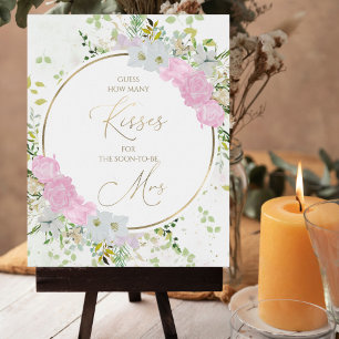 Ratet, wie viele Kisses Brautparty-Zeichen Poster