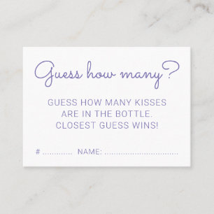 Ratet wie viele Kisses Rainbow Baby Shooting Game Visitenkarte