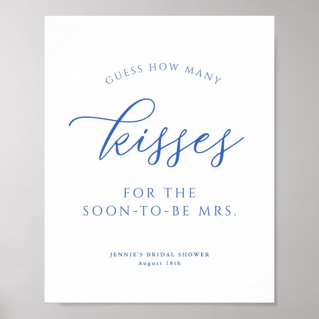 Ratet wie viele Kisses Royal Blue Duschgame Poster (Vorne)