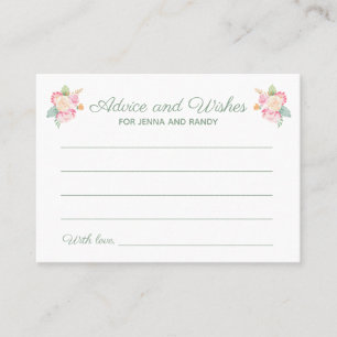 Ratgeber wünscht Watercolor-Blume Hochzeitskarten Visitenkarte