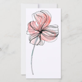 Ratgeberkarten - Zarte Blume mit abstrakten Linien
