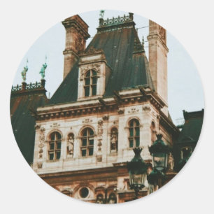 Rathaus, 4. Arrondissement, Paris - Frankreich Runder Aufkleber