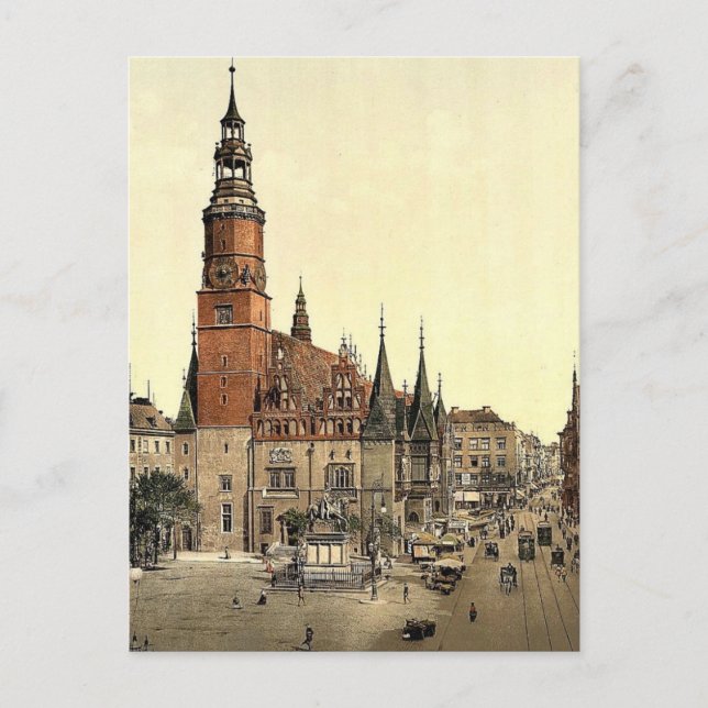 Rathaus, Breslau, Schlesien, Deutschland (d.h. Wro Postkarte (Vorderseite)