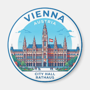 Rathaus City Hall Österreich Magnet