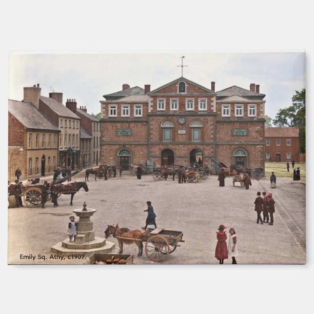 Rathaus, Emily Square c1907,  Athy  Magnet (Vorderseite)