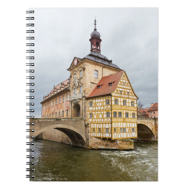 Rathaus in Bamberg-Notebook Notizblock (Vorderseite)