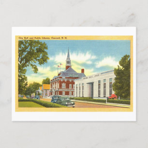 Rathaus in Concord, New Hampshire, Vintag Postkarte