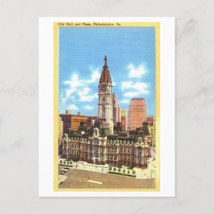 Rathaus in Philadelphia, Pennsylvania, Vintage Postkarte