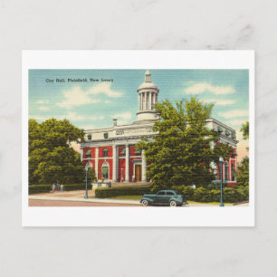 Rathaus in Plainfield, New Jersey, Vintag Postkarte