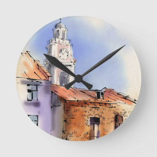 Rathaus Runde Wanduhr