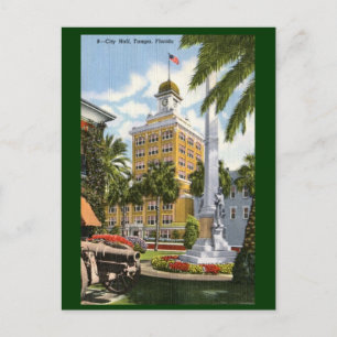 Rathaus, Tampa, Florida Vintage Postkarte