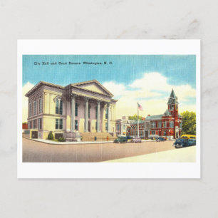 Rathaus und Gerichtsgebäude, Wilmington, NC Postkarte
