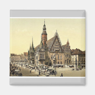 Rathaus von Osten, Breslau, Schlesien, Deutschland Magnet