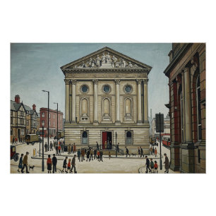 Rathaus von Todmorden im Lowry-Stil Poster