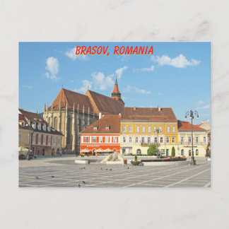 Rathausplatz Brașov, Siebenbürgen, Rumänien Postkarte