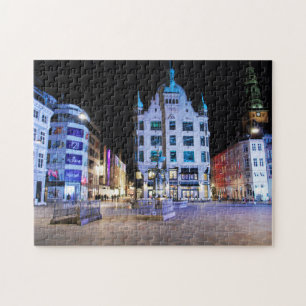 Rathausplatz Kopenhagen bei Nacht