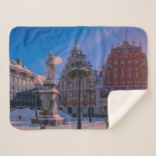 Rathausplatz Riga im Winter Sherpadecke